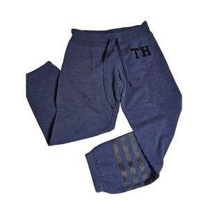 Tommy Hilfiger Sport Womens Navy Blue Heather Fleece Joggers Sweatpants Medium